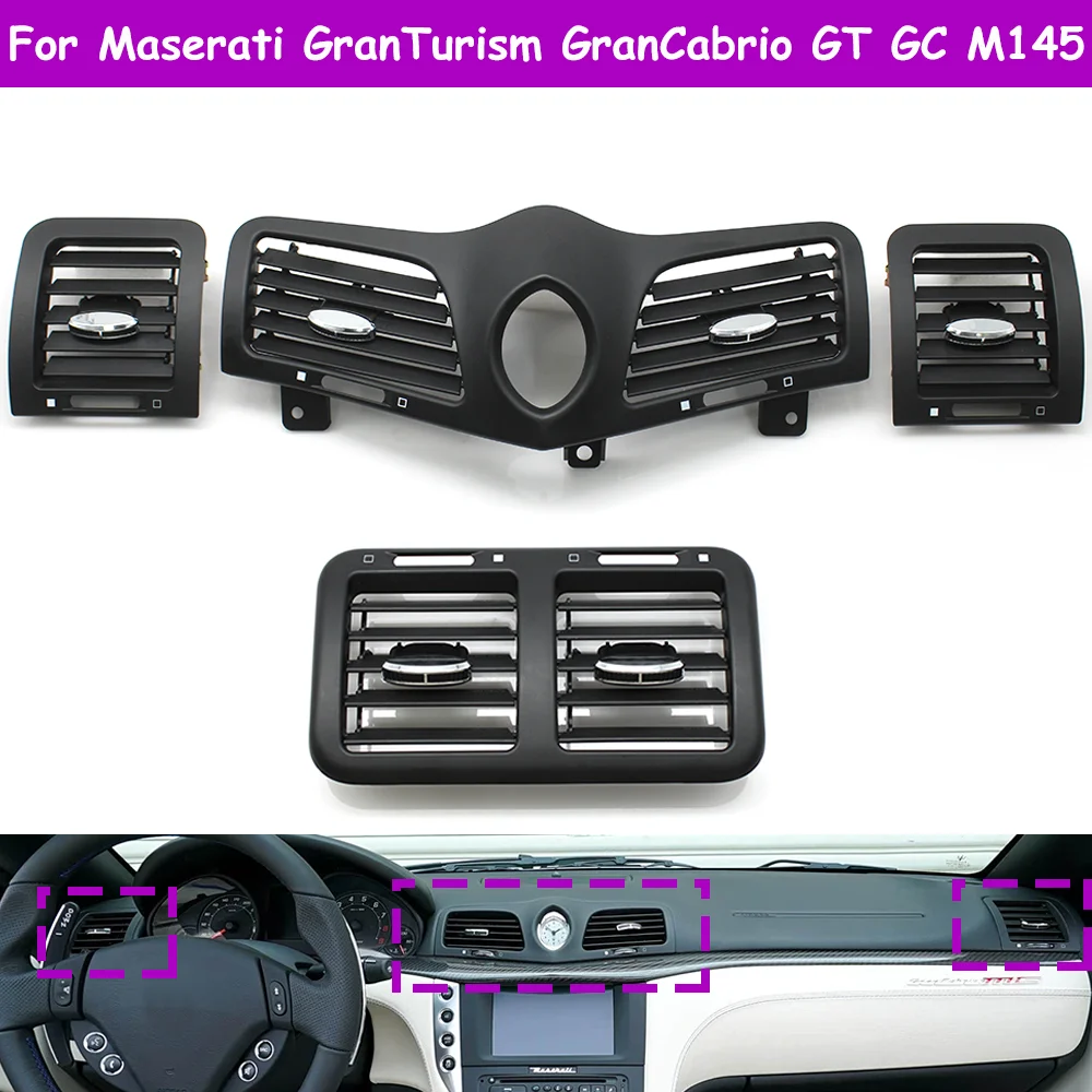 

GranTurism GranCabrio GT GC M145 Car Interior Front Rear Central Dashboard Left Right AC Vent Air Vent Panel Cover For Maserati