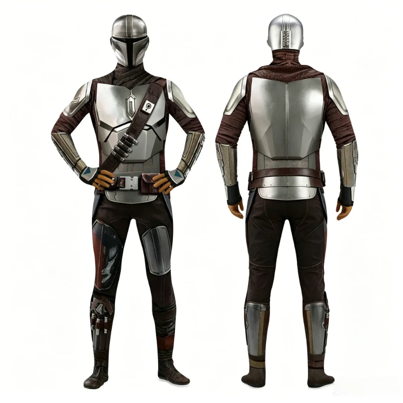 Star Wars Mandalorian Cosplay Costume for Adults  Kids  3D Printed Jumpsuit with Mask Halloween  Party Role Playing Bodysuit