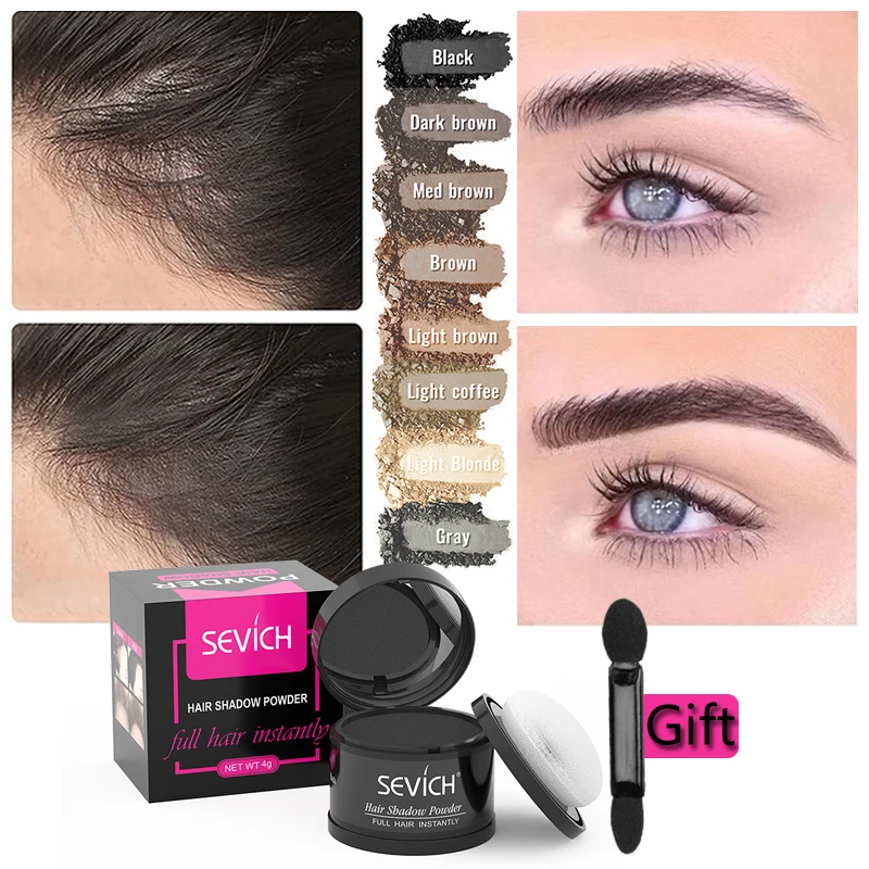 Waterproof 13 Colors Hairline Powder 4g Hair Root Cover Up Instant Modified Repair Hair Shadow Powder Makeup Hair Concealer 2024