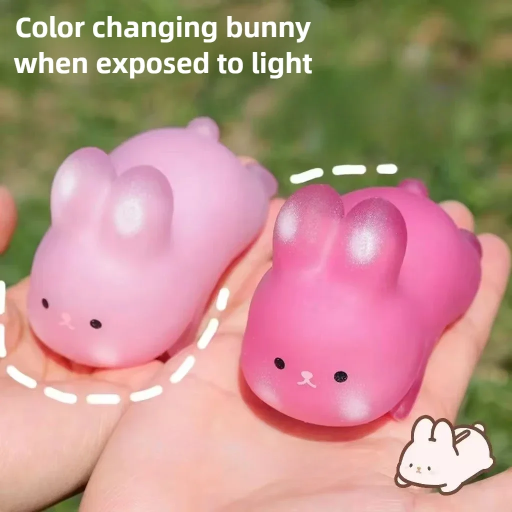 1-20 piezas bolas antiestrés de conejito blando que cambian de Color, juguete sensorial para autismo, alivio de la ansiedad y el estrés, juguetes antiestrés, juguetes para apretar de rebote, regalos