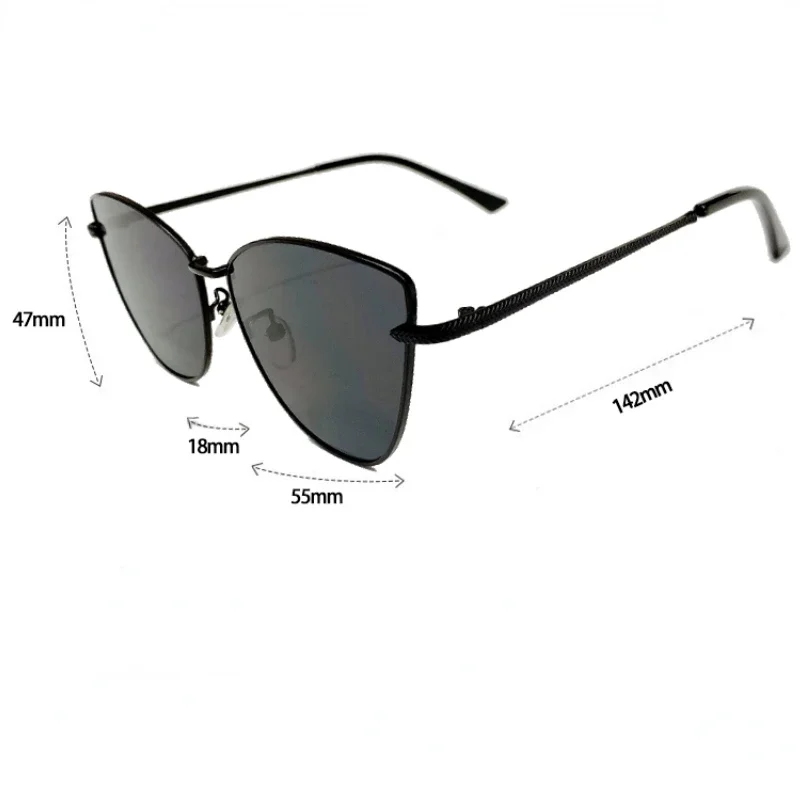 Gafas De Sol De Metal para mujer, gafas De Sol cuadradas De ojo De gato Vintage De gran tamaño, gafas De Sol con gradiente para mujer, gafas UV400, gafas De Sol