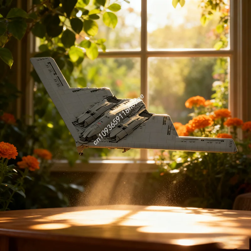 

1913 шт. MOC B 2 SPIRIT Stealth Bomber 1 масштабная модель Рождественский подарок Строительные игрушки блоки Архитектура Сборка DIY Кирпич День рождения