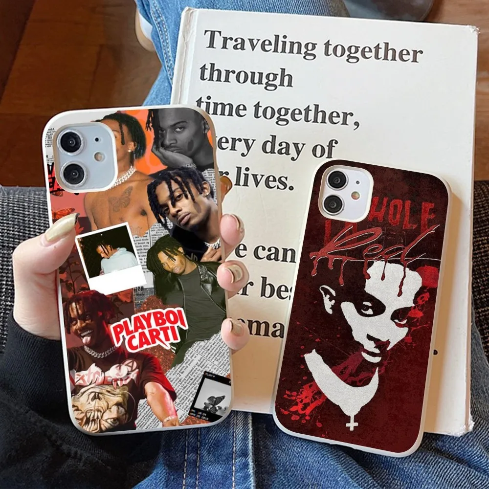 

Rapper P-Playboi C-Carti Phone Case For IPhone 14 11 12 13 Mini Pro Xs Max 8 7 6 6S Plus X XR Solid Candy Color Case