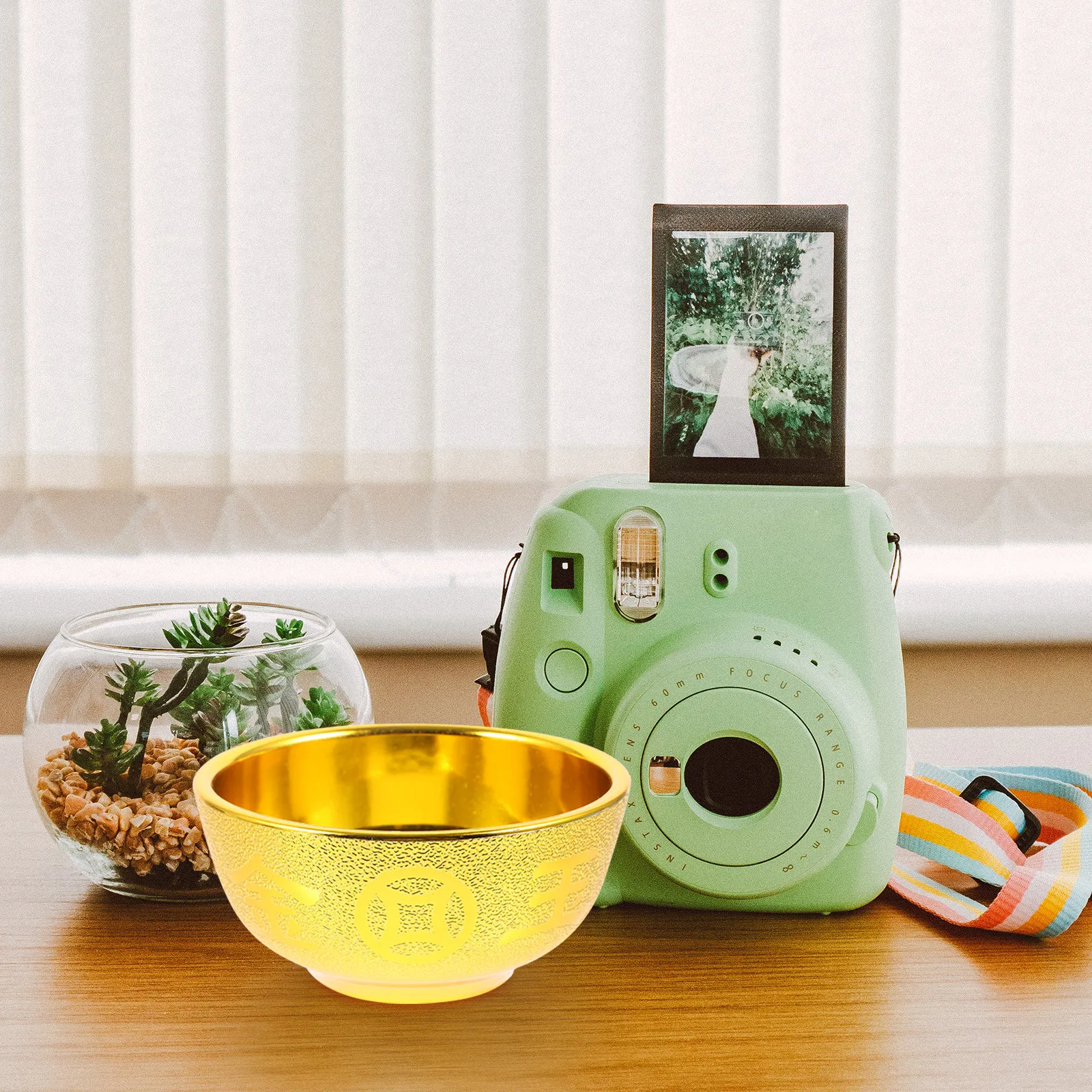 Buddhist Food Bowl Gold Plastic Wear-Resistant Multi-Function Offering Cup Decorative Holy Temple Worship Desktop Supply - view 6