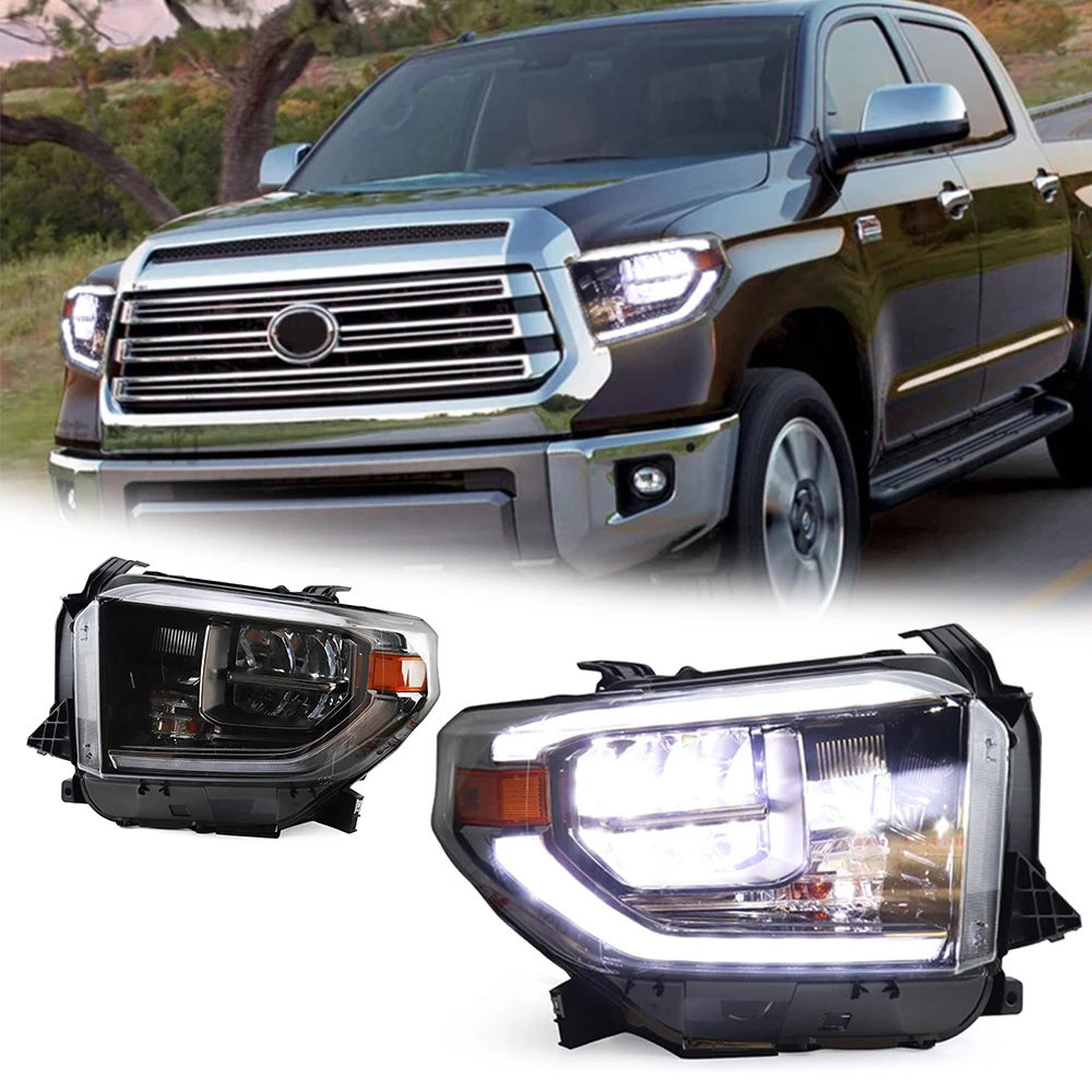 

Стайлинговые светодиодные фары для Toyota TUNDRA 14-18, новый стиль, светодиодные DRL, автомобильные фары в сборе, сигнальные автоаксессуары, модифицированная лампа