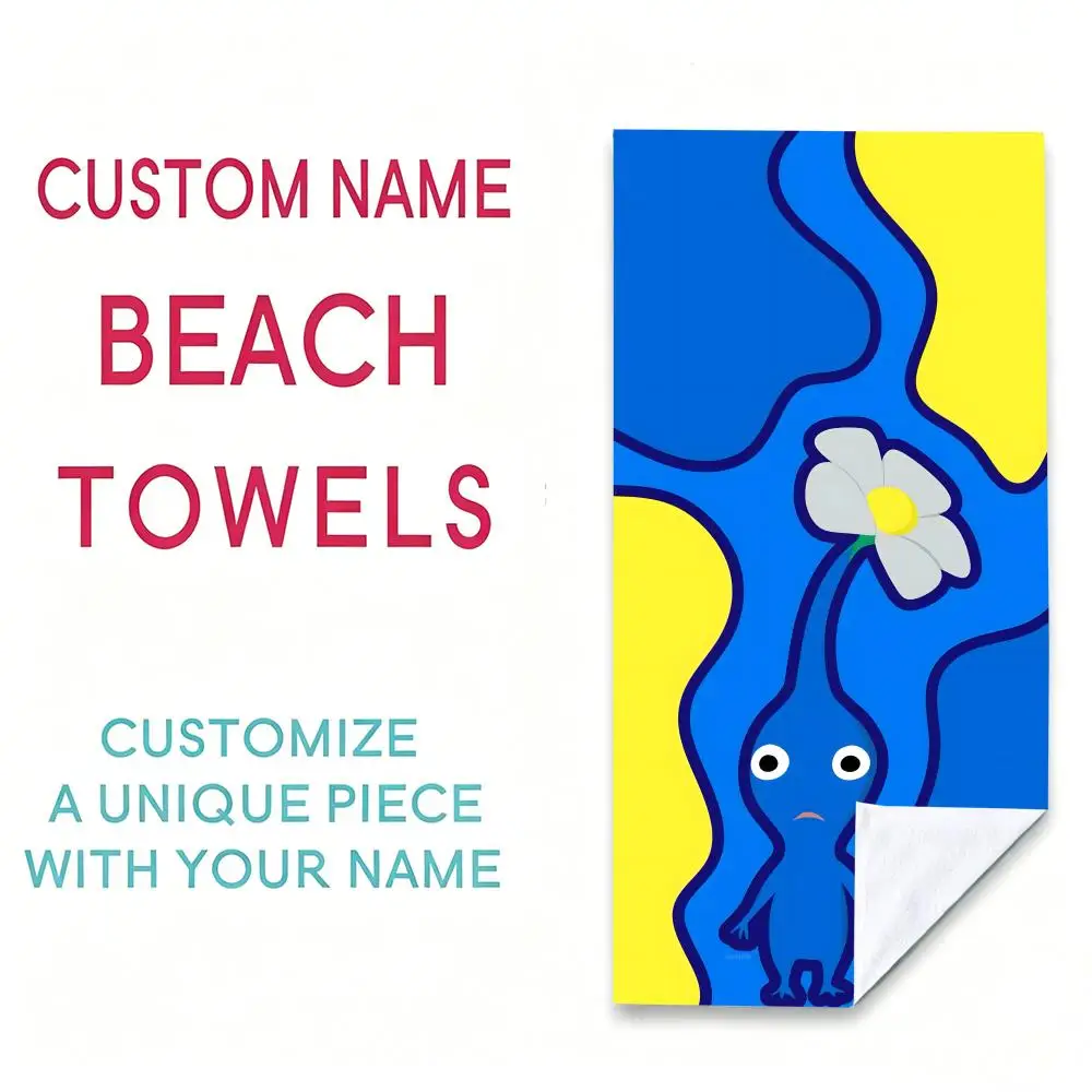 Game P-Pikmin Towel Towel Beach Towel Oversized Quick Dry Towel Absorbent Soft Swim BeachTowels for Men Women