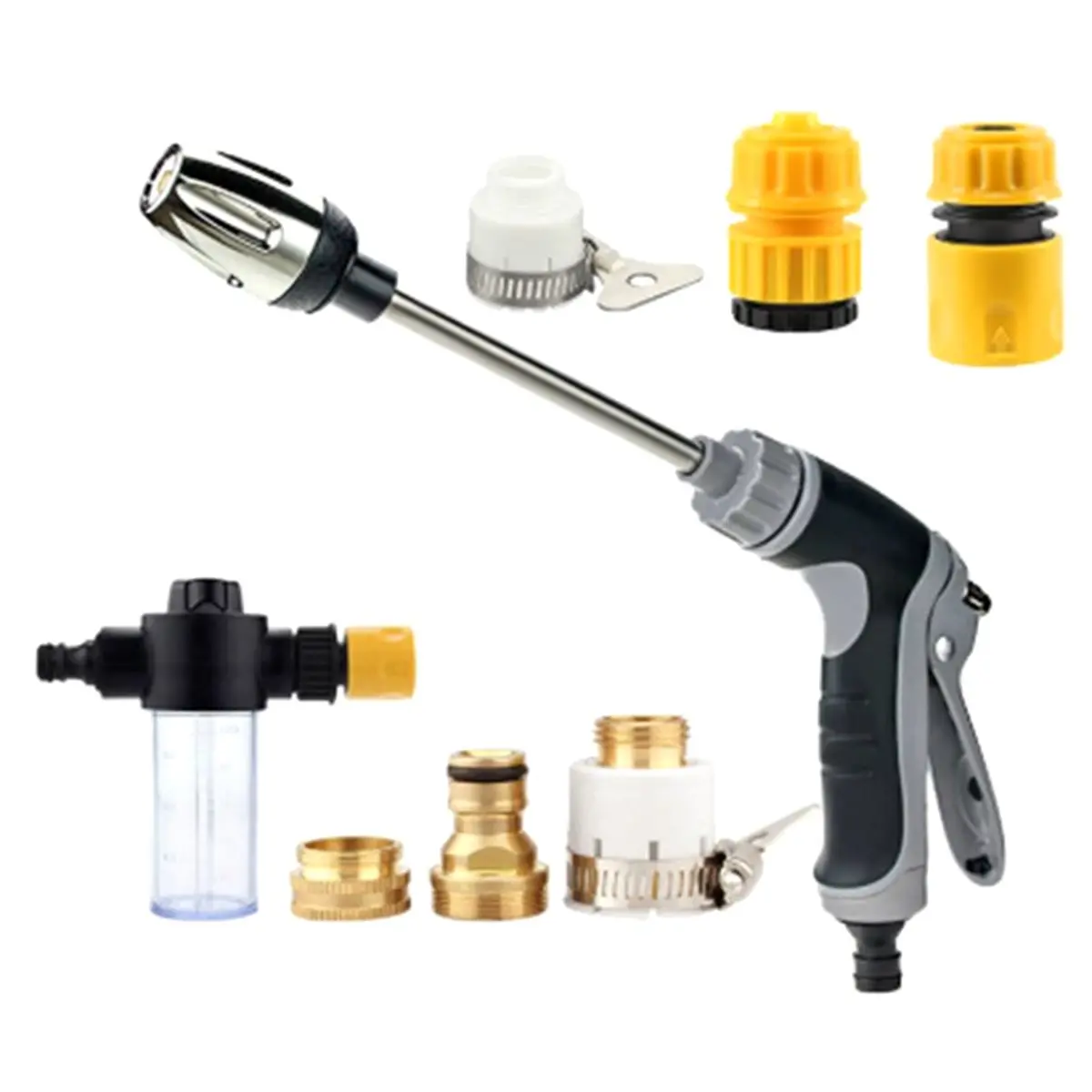 update. High Pressure Garden Hose Nozzle with 360° Rotating Nozzle, Handheld Jet Nozzle Power Washer for Garden Hose