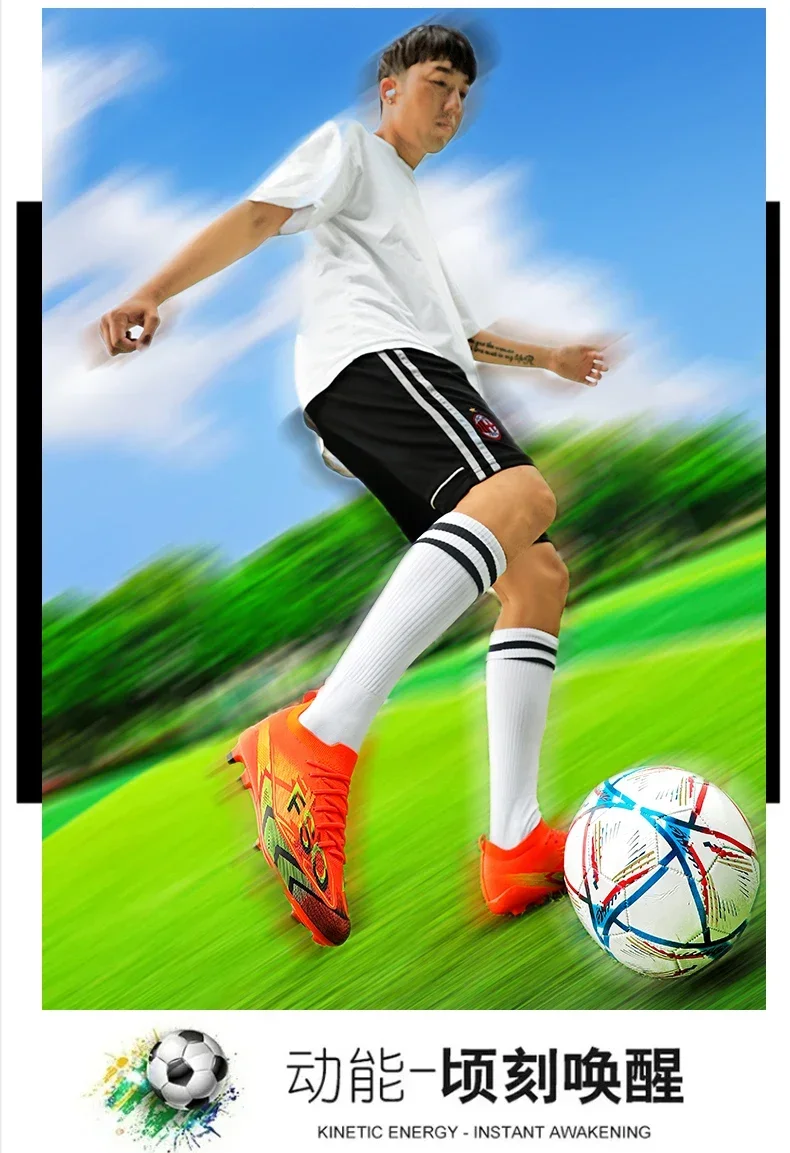Neue Herren Fußballschuhe FG Ultraleichte Fußballstiefel Outdoor-Trainingsschuhe Fußballspiel Lange Stollen Rutschfeste Stollenschuhe Dropshipping – Detail 17