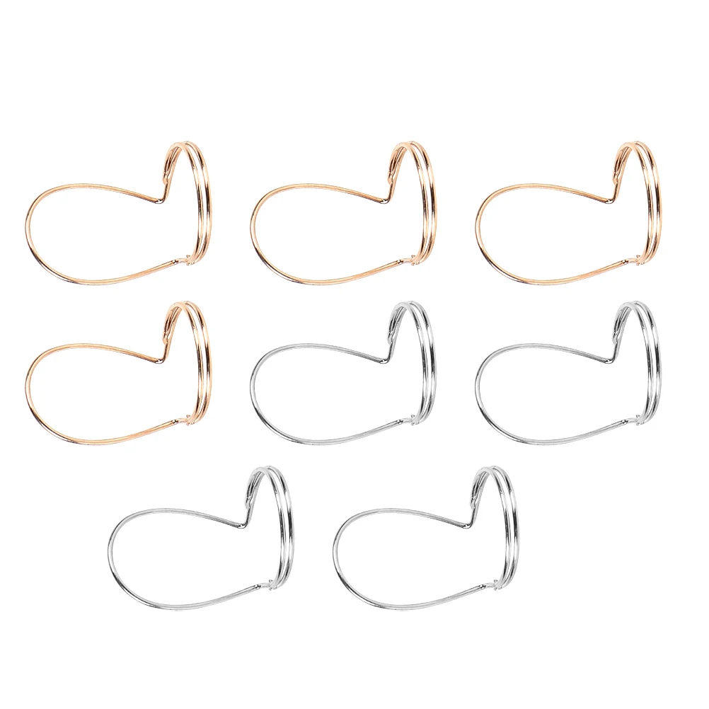 

8 Pcs Guitar Finger Cots Mandolin Picks Steel Grip Ring Adjustable Banjo Accessories Adults Metal Covers for Thumb