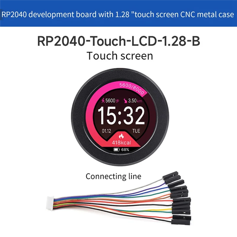 A40Z-RP2040 Microcontroller Development Board Voor Raspberry Pi 240X240 65K Kleur 1.28 Inch LCD Touchscreen