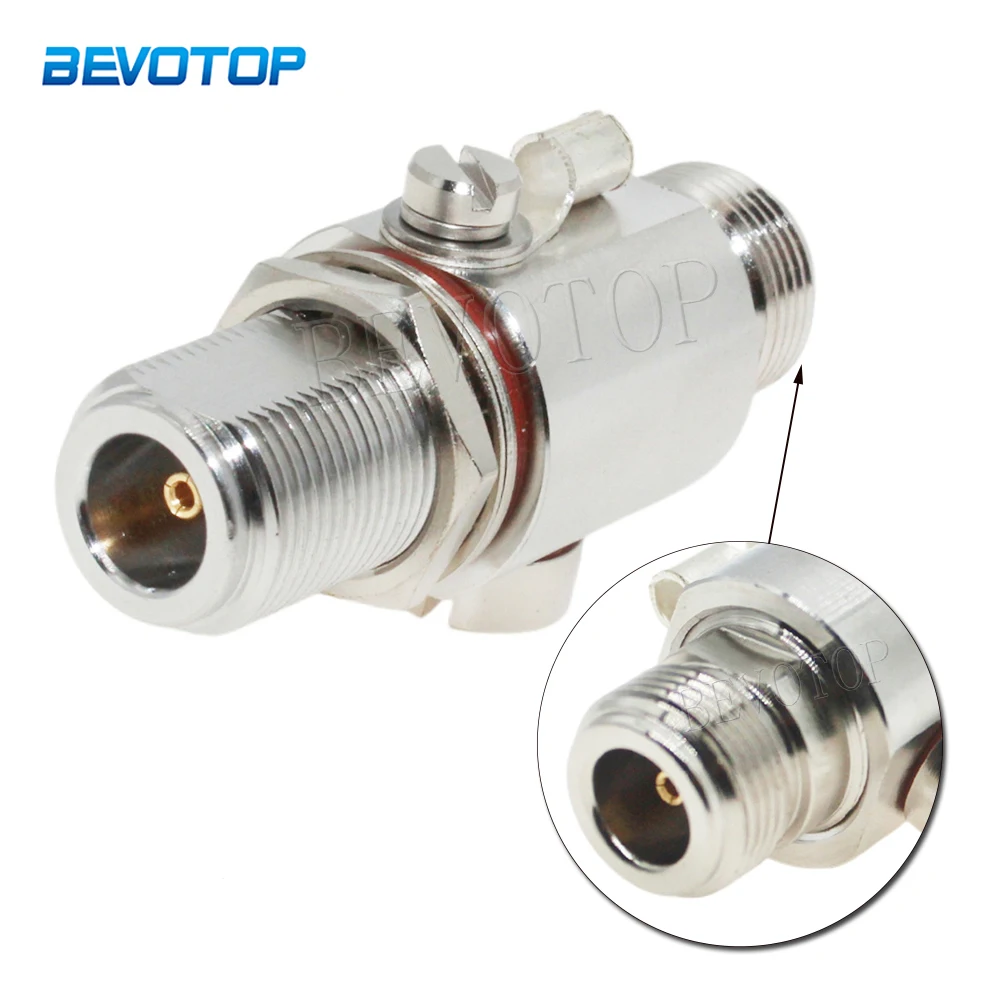 

DC-6GHz N Female to Female Coaxial Lightning Arrestor Surge Protector Gas Discharge Protection for HAM CB Radio WLAN WiFi 50ohm