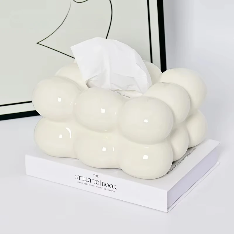 Customized Nordic Household Luxury Home Decoration Item Ceramic Tissue Box