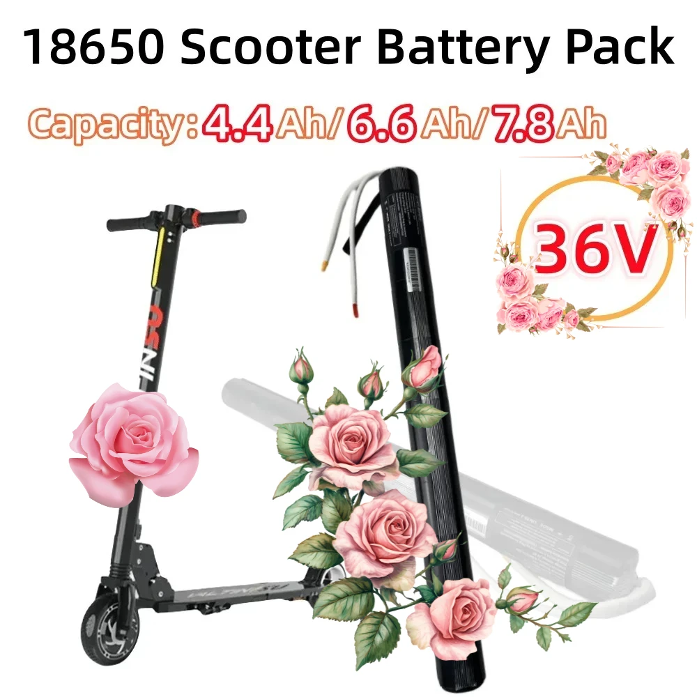 

36v 18650 10S3P 36V 4.4Ah/6.6Ah/7.8Ah Li-ion carbon fiber scooter special battery is suitable for Scooter accessories