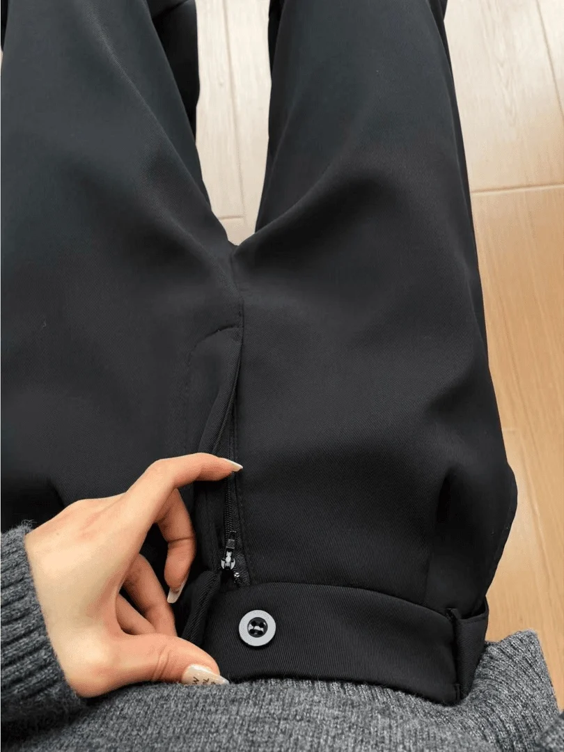 

Bla American Sle Wide Leg Straight Cut Men's Pants Spring Casual Suit Trousers Cleanfit Low Waist Loose Fit Anti-Wrinkle