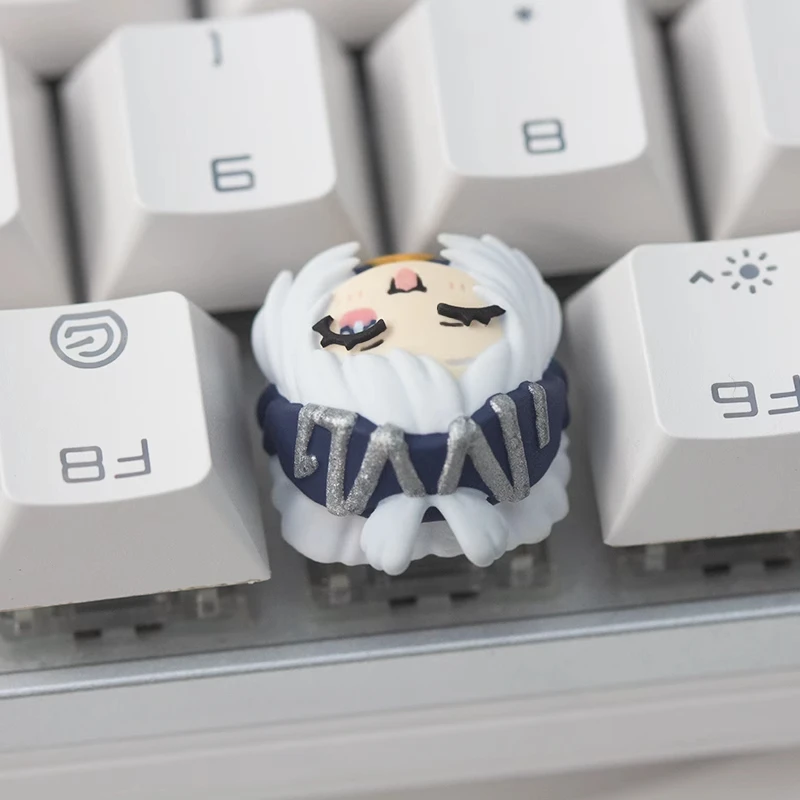 Mualani Kinich Zhongli KIee Theme Keycaps Set 3D Resin Artisan Key Caps Custom Original Handmade Keycaps for Mechanical Keyboard