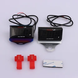 Motorcycle DC 12-150V Digital Voltmeter LED Display Waterproof Voltage Tester Battery Moniter Gauge With Bracket