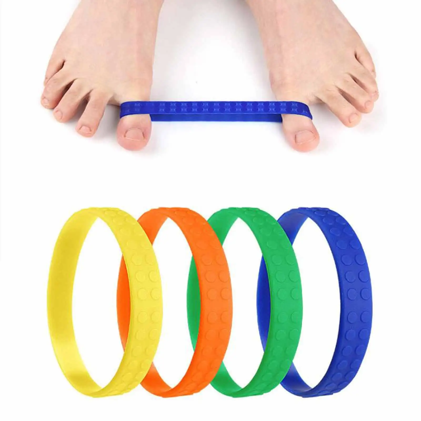 Premium Toe Separator Exercise Bands Silicone Flexibility Resistance Stretch Band for Big Toe Trainer and Yoga