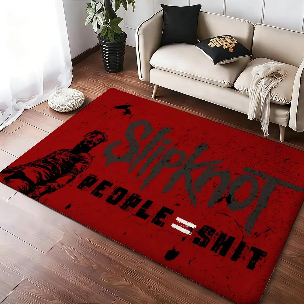 Band S-slipknot-S Classic Popular Long Floor Mat Cozy Flannel Soft Thick Non-Slip Mat For Living Room Bedroom Kitchen Decor Rugs