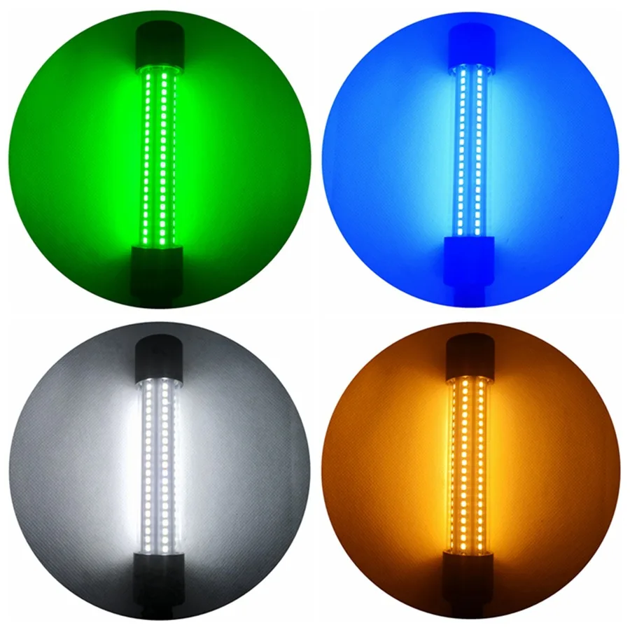 Waterdichte Vissen Licht Highlight Led Onderwater Vislamp Lokken Hoge Helderheid Lamp Groen/Wit/Blauw/Warm Wit