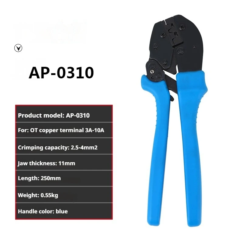 Imagem -02 - Open ot Copper Terminal Crimping Alicate Bare Nose Lugs Boca Aberta Cabo Conector Ferramenta de Crimpagem 5a 10a 80a