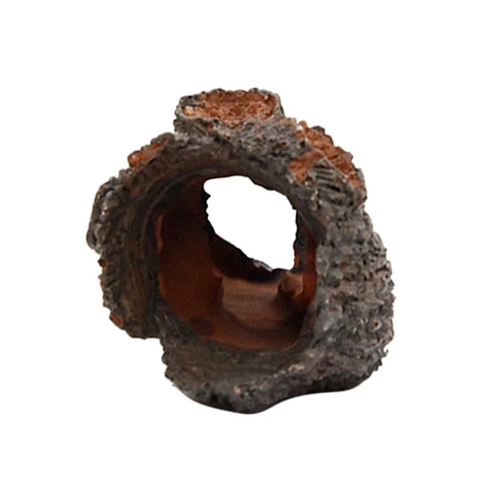 Aquarium Hollow Tree Tunnel Cave Ornament Fish Shrimp Turtle Hiding Shelter Fish Tank Decorations Accessories