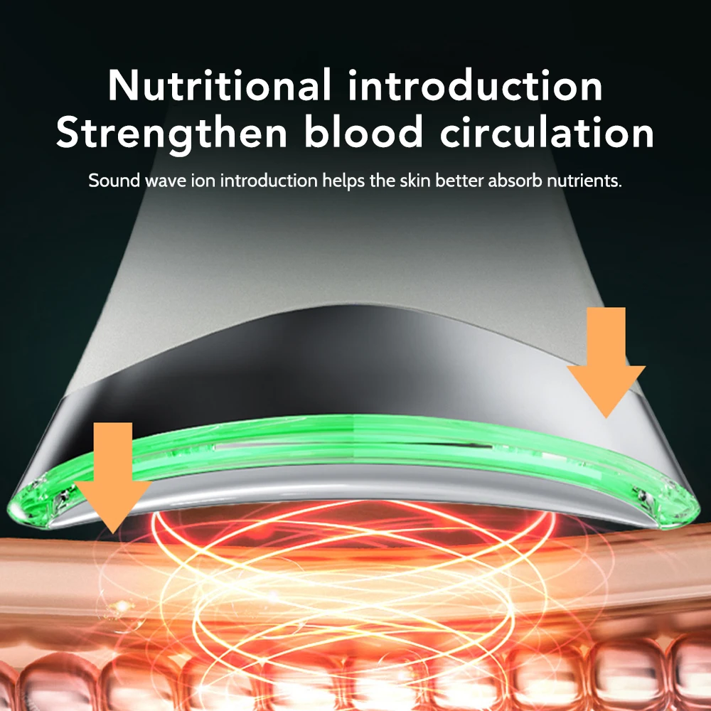 Dispositivo di bellezza per il viso e il collo Terapia fotonica a LED a luce di 3 colori Ringiovanimento della pelle Vibrazione Lifting del viso Massaggiatore Rimozione del doppio mento