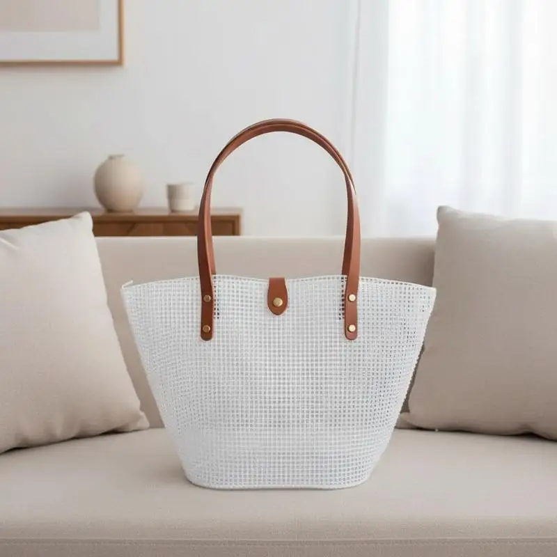 1 Set Schwarzes Netzgewebe aus Kunststoff für Stickerei, Handgewebte Tasche, DIY-Werkzeugset, Geldbörse, DIY-Material für Handarbeitsliebhaber, Handgemachtes Geschenk – Detail 4