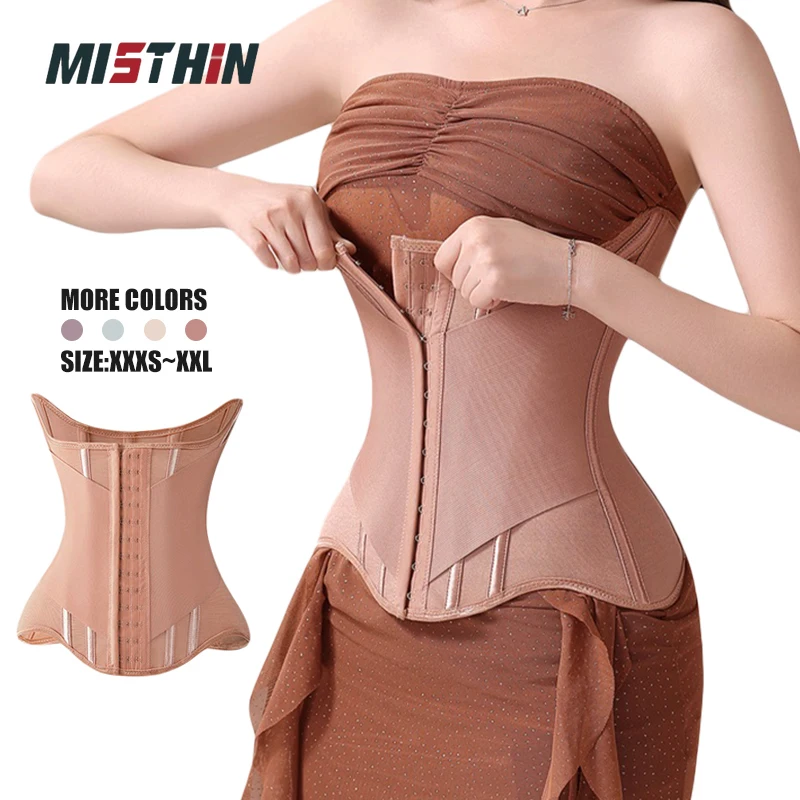 

MISTHIN U-образный корсет для тренировки талии, женские формирователи, тренажер для талии с подъемом груди, дышащий женский формирователь тела со стальной костью для похудения