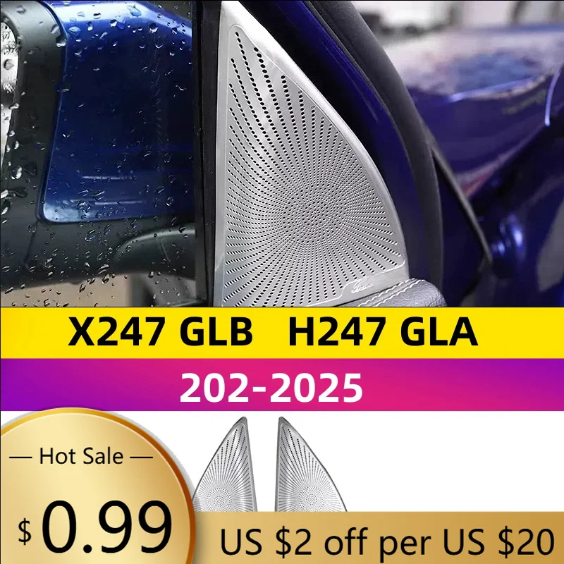 

Steering Covers For Mercedes-Benz X247 GLB H247 GLA modified interior door tweeter cover bright strip sequins 2020+
