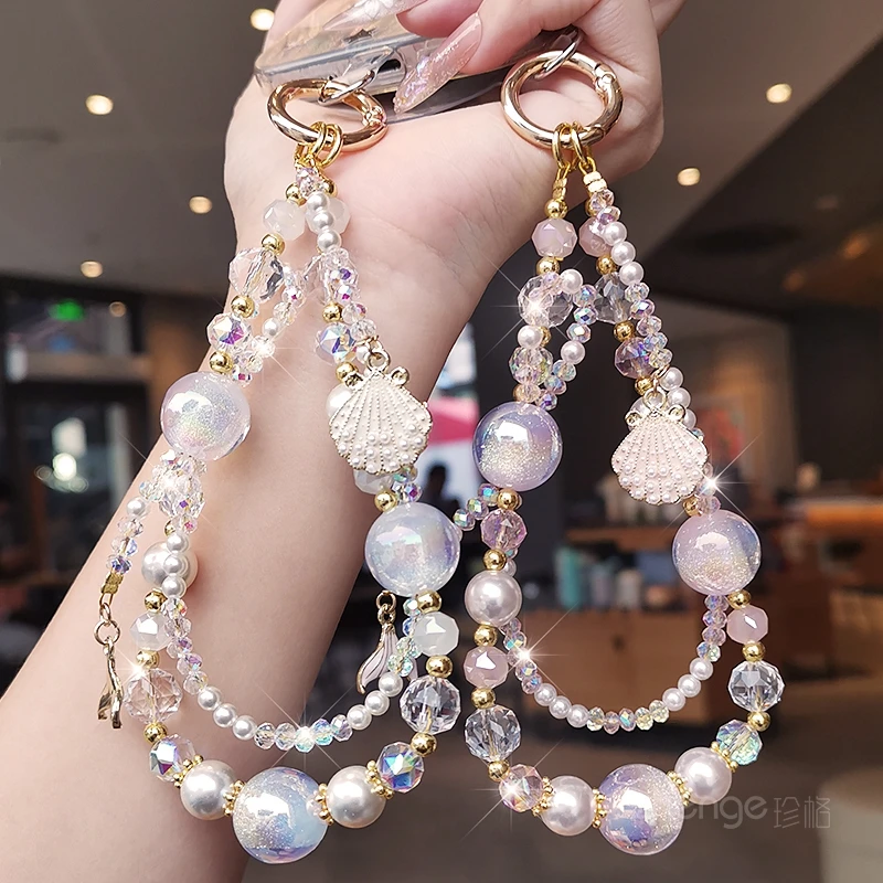 

Цепочка для мобильного телефона, подвеска, жемчужная цепочка с бусинами, короткая ручная цепочка, ремешок для мобильного телефона, подвесная веревка, универсальный новый продукт