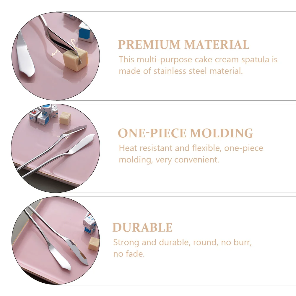 

Stainless Steel Cream Spatula Ergonomic Handle Baking Spreader Kitchen Butter Spreader Strong Mixing Spatula For Cake