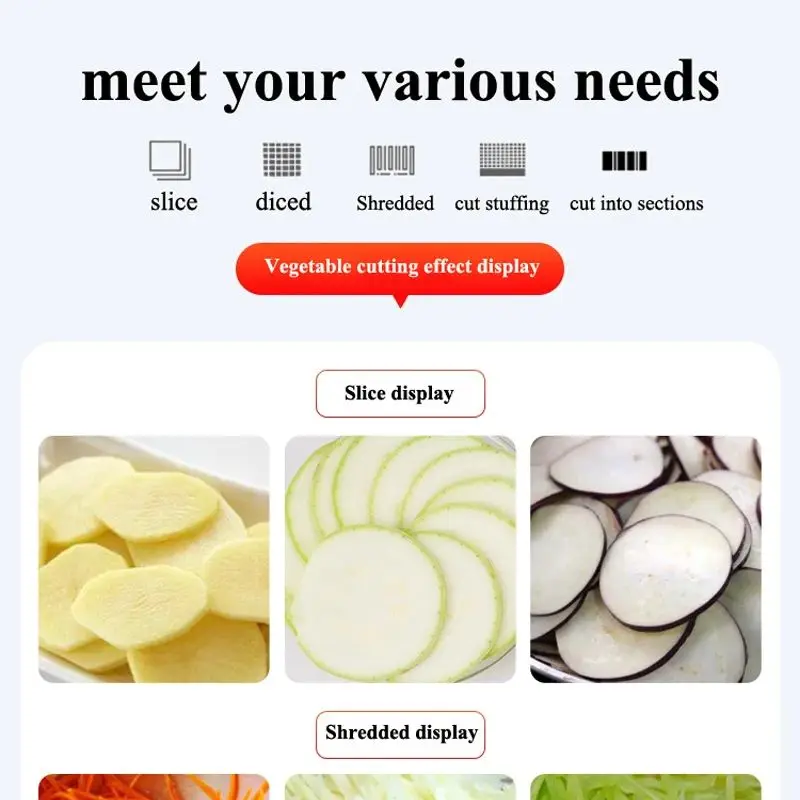 

2026Commercial Vegetable Cutting Machine Electric Slicer Stainless Steel Dicing Machine Onion Cutter Machine