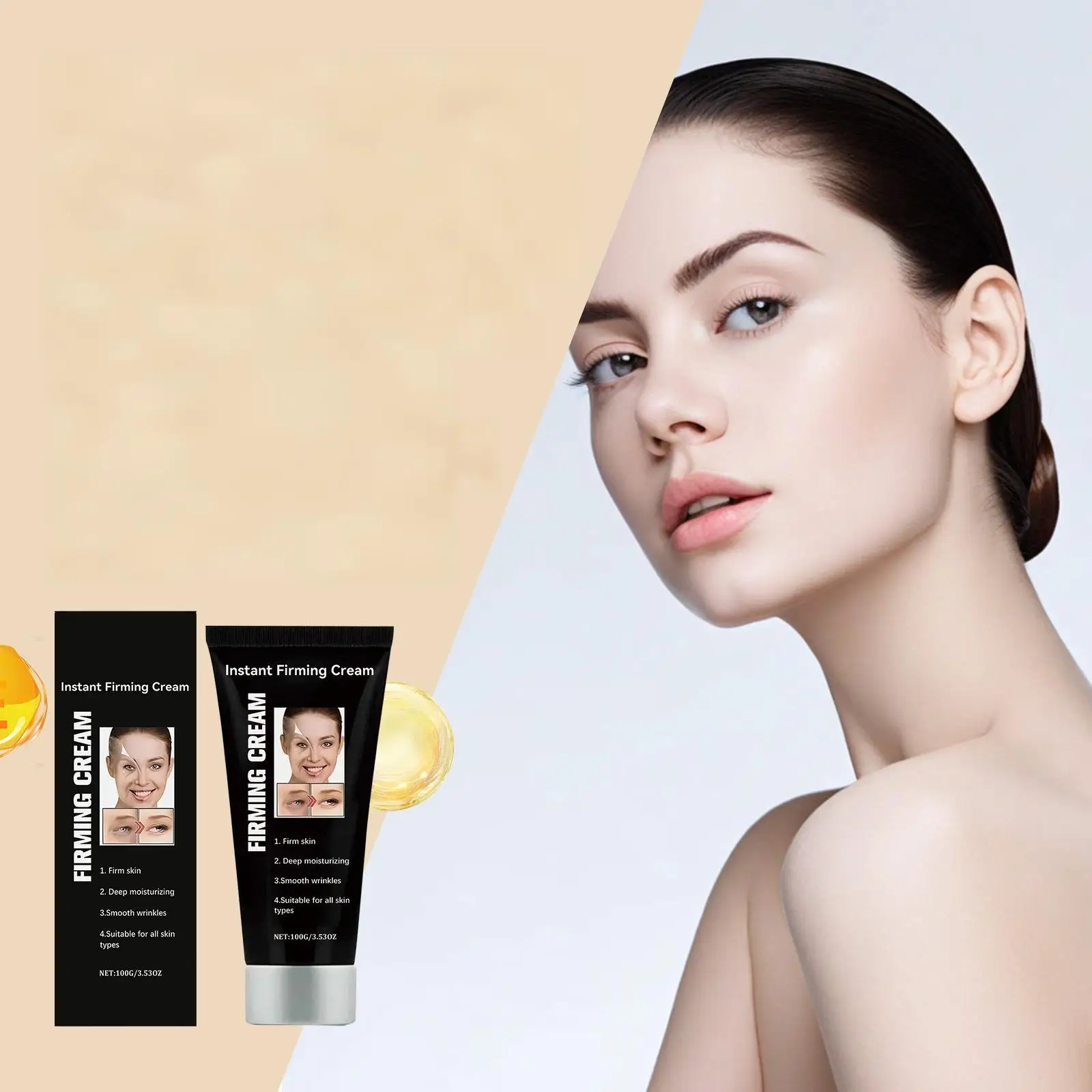 

Разглаживающий крем против морщин, против старения, подтягивания кожи, укрепляющий, увлажняющий, лифтинг-уход за лицом, нелипкий омолаживающий крем