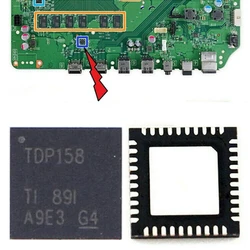 Substituição chip tdp158 para xbox um x console, controle hdmi, peças de reparo wqfn40 compatível