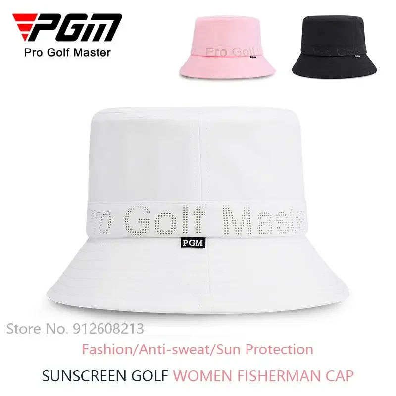 

PGM Female Golf Bucket Hats Sunscreen Breathable Golf Fisherman Cap Women Anti-sweat Sports Sun Visor Girls Outdoor Anti-UV Caps