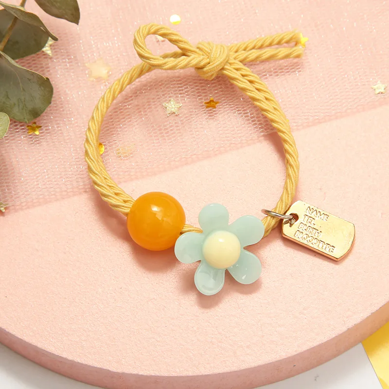 أحدث طراز لعام 2025 من ربطات الشعر المزخرفة بالزهور للفتيات المراهقات، زينة شعر مرنة على الموضة من K