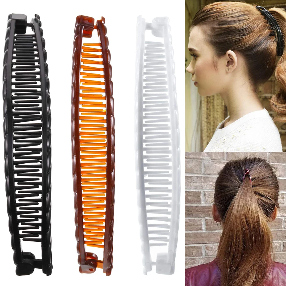 1 pz artigli per capelli Clip a forma di pesce barrette di Banana forcine in plastica per le donne Clip per capelli morsetto moda pratici accessori