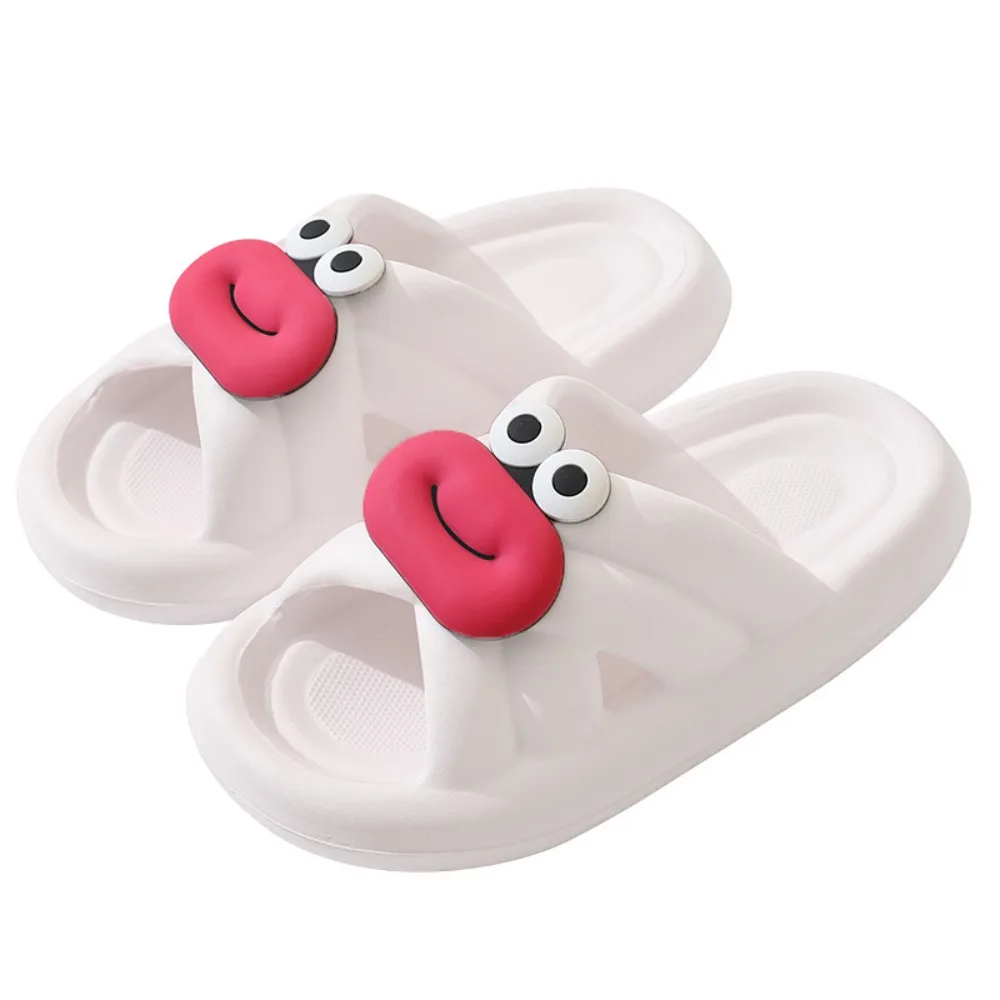 

Милые тапочки на платформе с мягкой подошвой, противоскользящие тапочки с забавными губами, женская обувь из ЭВА, шлепанцы, летние сандалии