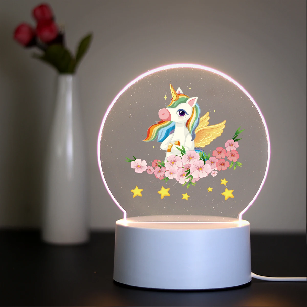 Unicorn Cute  Rgb Night Lights Led For Home Room Decoration Nightlight