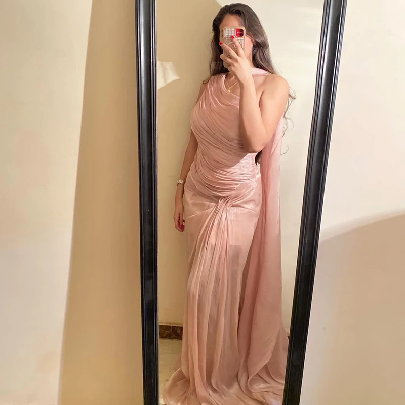 Sukienki wieczorowe Thinyfull, formalne, syrenka, na studniówkę, z jednym ramieniem, plisowane, bez rękawów, na imprezę, koktajl, bal, szyte na miarę.