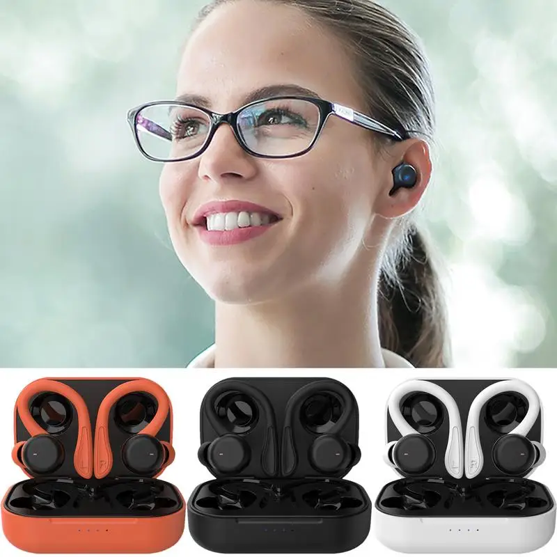 

Wireless Earbuds Noise Cancelling Earbuds Over-Ear Buds With Earhooks Touch Control Earbud Headphones With Charging Case