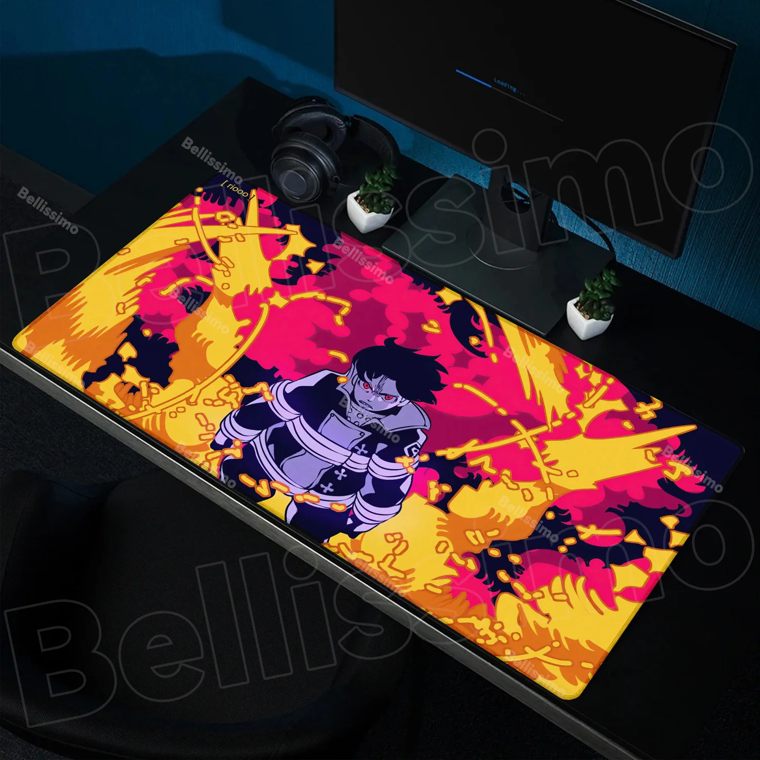 

Super Anime Figure Mousepad Fire Force Large Gaming Decorate desktop Mouse Pad Gamer Laptop Computer PC Accessory Game Mousemat