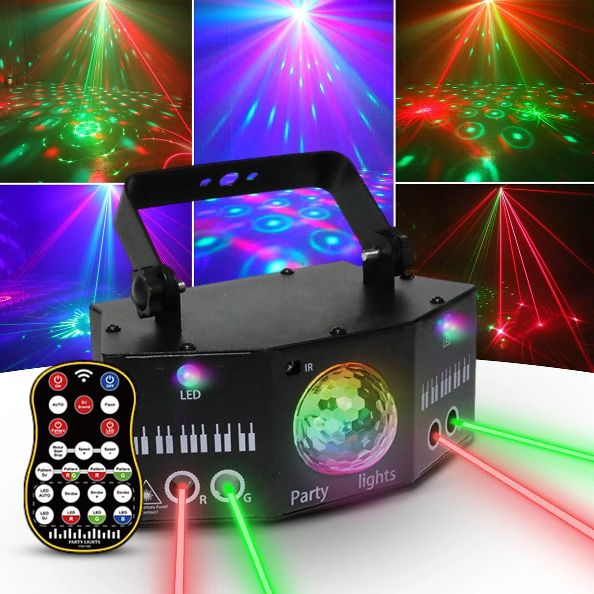 Wuzstar RGB LED Laser Effect Stage Light Disco Ball Party Lighting Lamp for Outdoor Night Club DMX Control PC Hot Selling Lazer