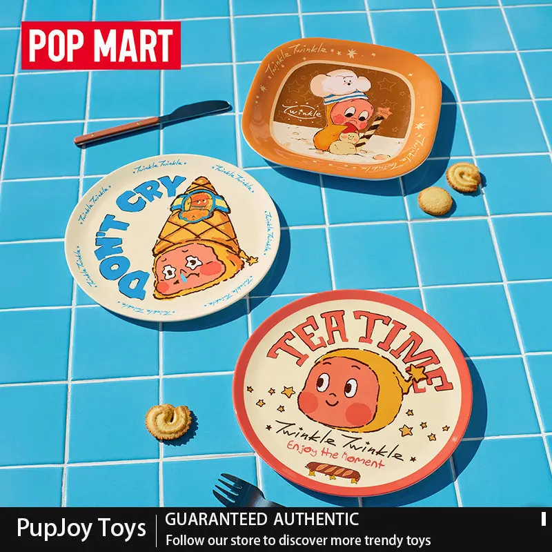 Genuine Pop Mart Twinkle Twinkle Moon Galato Series Round Square Plates Kitchen…
