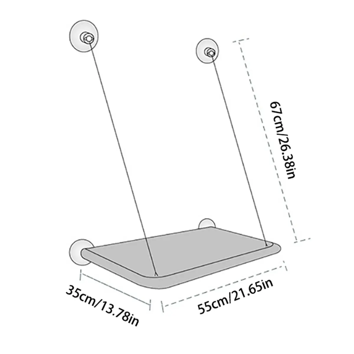 A67T NOUVEAU Hamac de fenêtre pour chat ultra-doux - Perchoir douillet comme un nuage pour la sieste des félins - Fixation sécurisée, parfait pour gagner de la place B