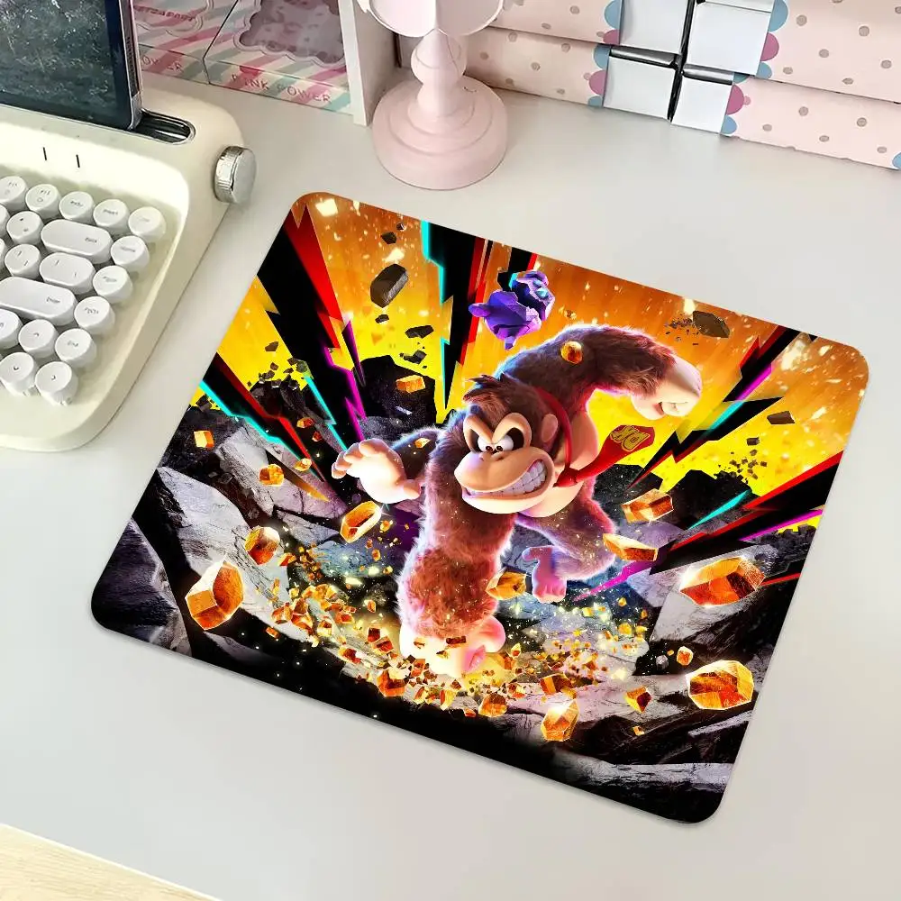 1pc Funny Cartoon Monkey D-Donkey Kong B-Bananza Small Mousepad Keyboard Pad Laptop Cushion Non-slip Deskpad