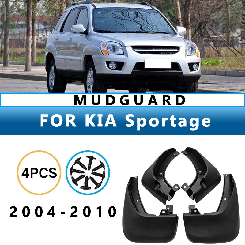

Mud Flaps Fit for KIA Sportage 2004-2010 2005 2006 2007 2008 Mudguards Tire Fenders Splash Proof Accessories Wheel Guards 4ps