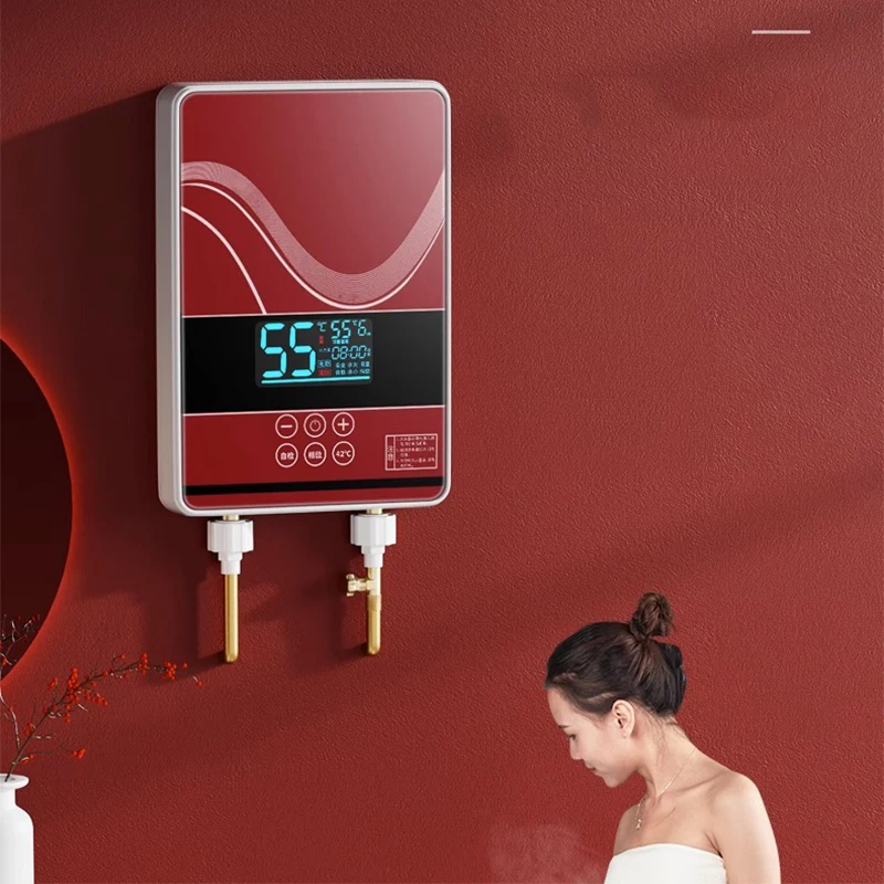 SL-X1-60 سخان مياه كهربي فوري منزلي سريع الحرارة اللمس سخان مياه حمام صغير صالون حلاقة 6000 واط