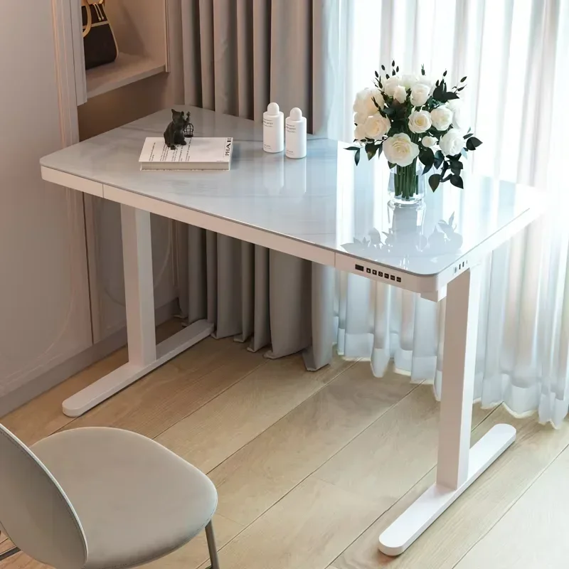 

Electric Lifting Table Home Workbench Computer Desk Desk Study Table Office Desk Tempered Glass Gaming Table