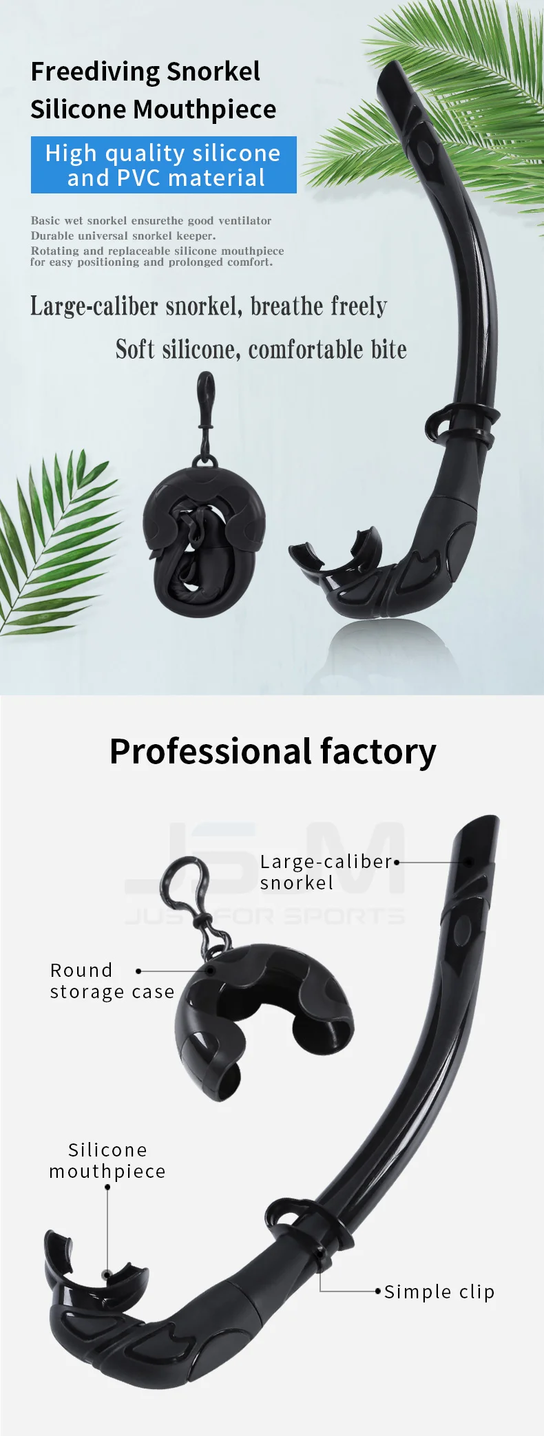 JSJM Premium Professionelles Tauchmasken-Schnorchelset aus gehärtetem Glas, beschlagfreie Schwimmbrille, Schnorchelausrüstung für Erwachsene – Detail 5